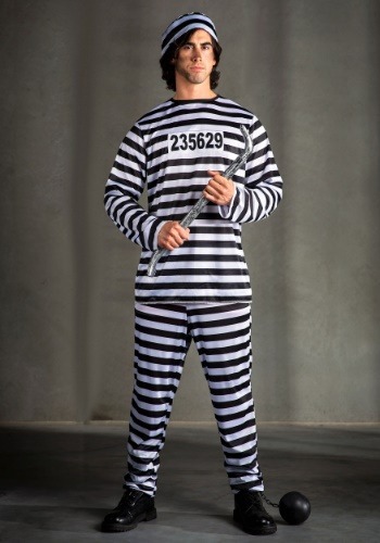 Mens Plus Size Prisoner Costume