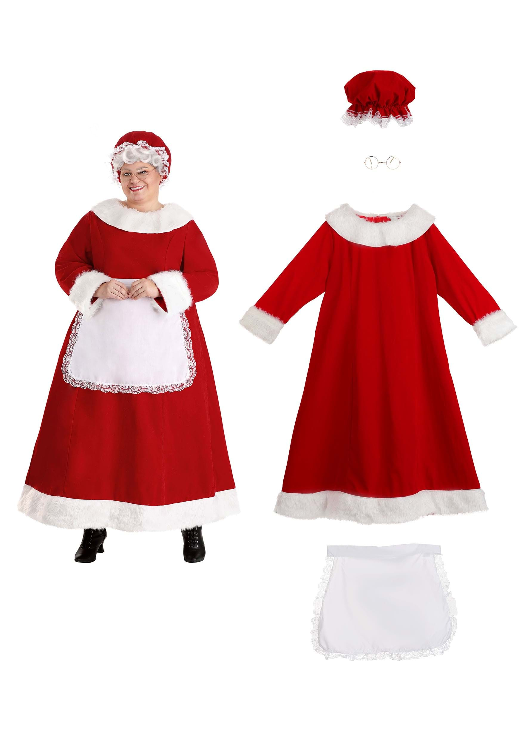 Plus Size Mrs. Claus Costume For Women