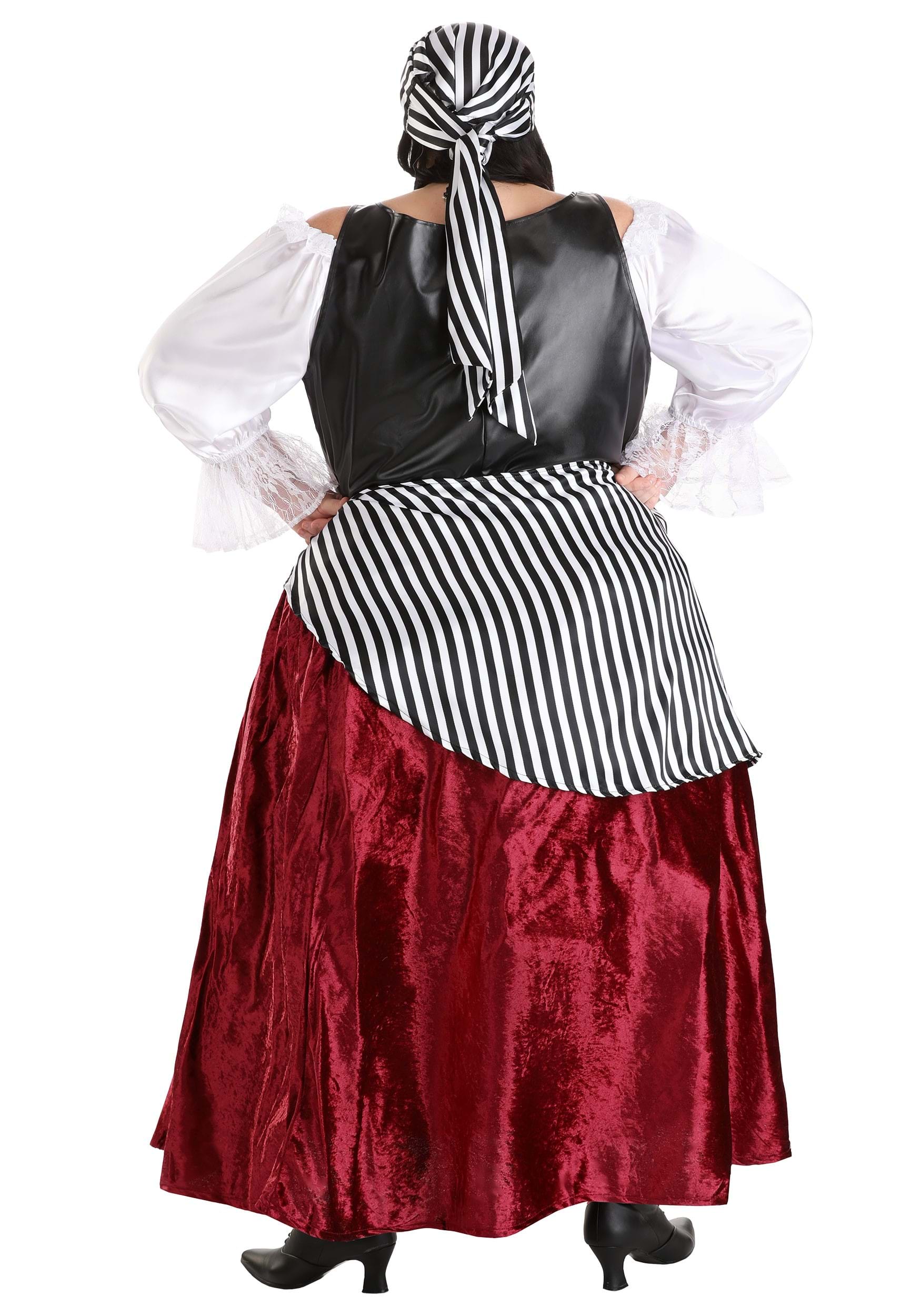Deluxe Pirate Wench Plus Size Costume For Women , Pirate Dress