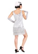 Vibrant Silver Plus Size Flapper Dress Costume