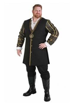 Plus Size Mens Royal King Henry VIII Costume New Main