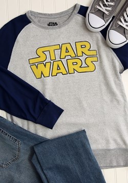 Star Wars Logo Grey/Navy Fleece Pullover