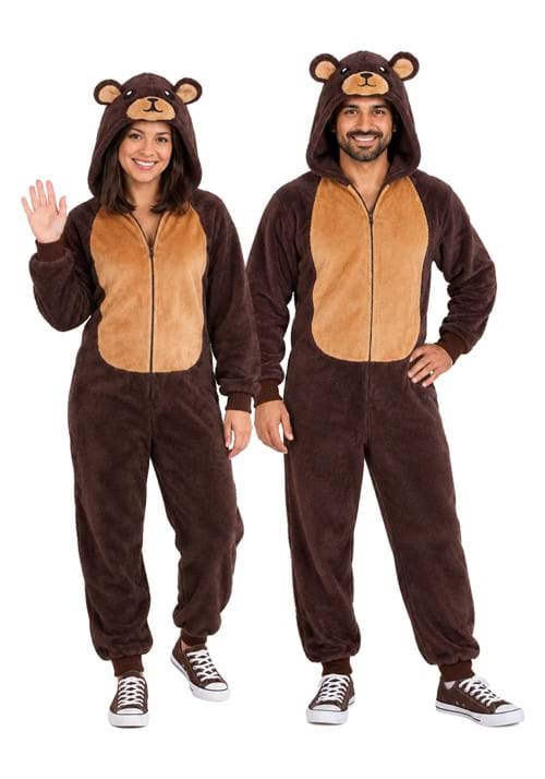 Brown Bear Costume Onesie for Adults new