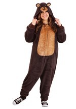 Plus Size Brown Bear Onesie