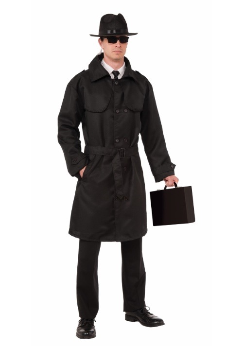 Mens Secret Agent Trench Coat