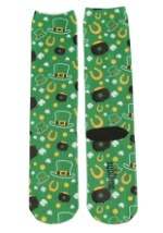 Saint Patrick's Day All Over Print Adult Knee-High Socks