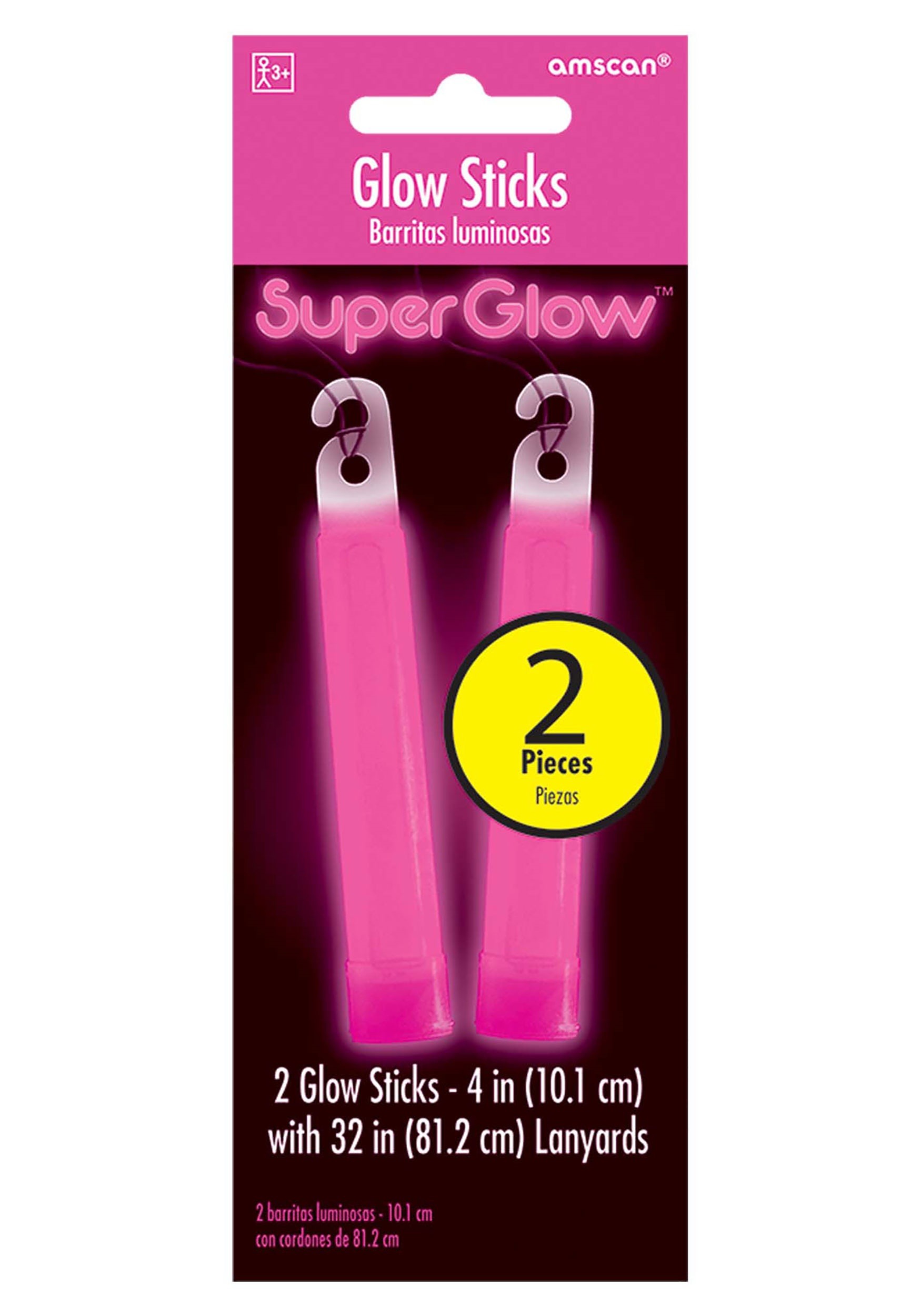 Pink Glow Sticks 2 Pack