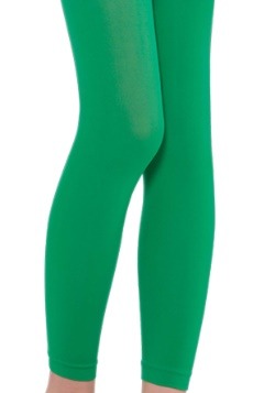 Child Green Footless Tights