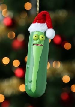 Pickle Rick Wears Santa Hat Molded Ornament-0