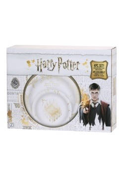 Harry Potter 4pc Marauder's Map Dinnerware Set