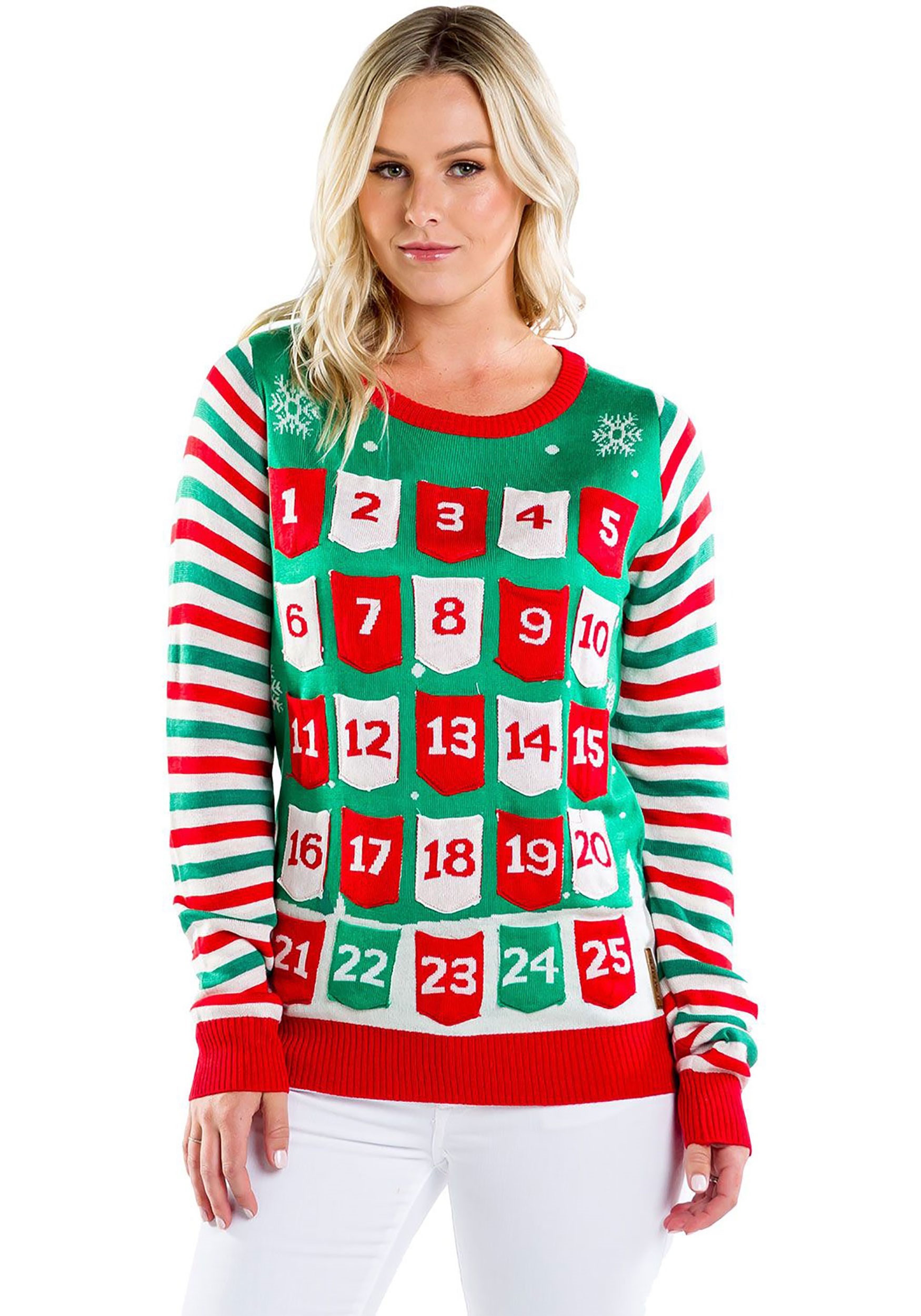 Tipsy Elves Advent Calendar Ugly Christmas Sweater for Women