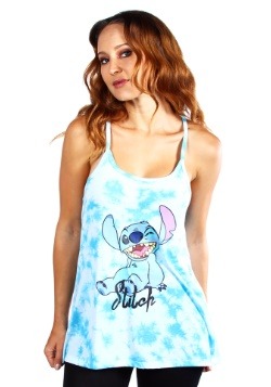 Womens Disney Stitch Blue/White Fashion Tank Top