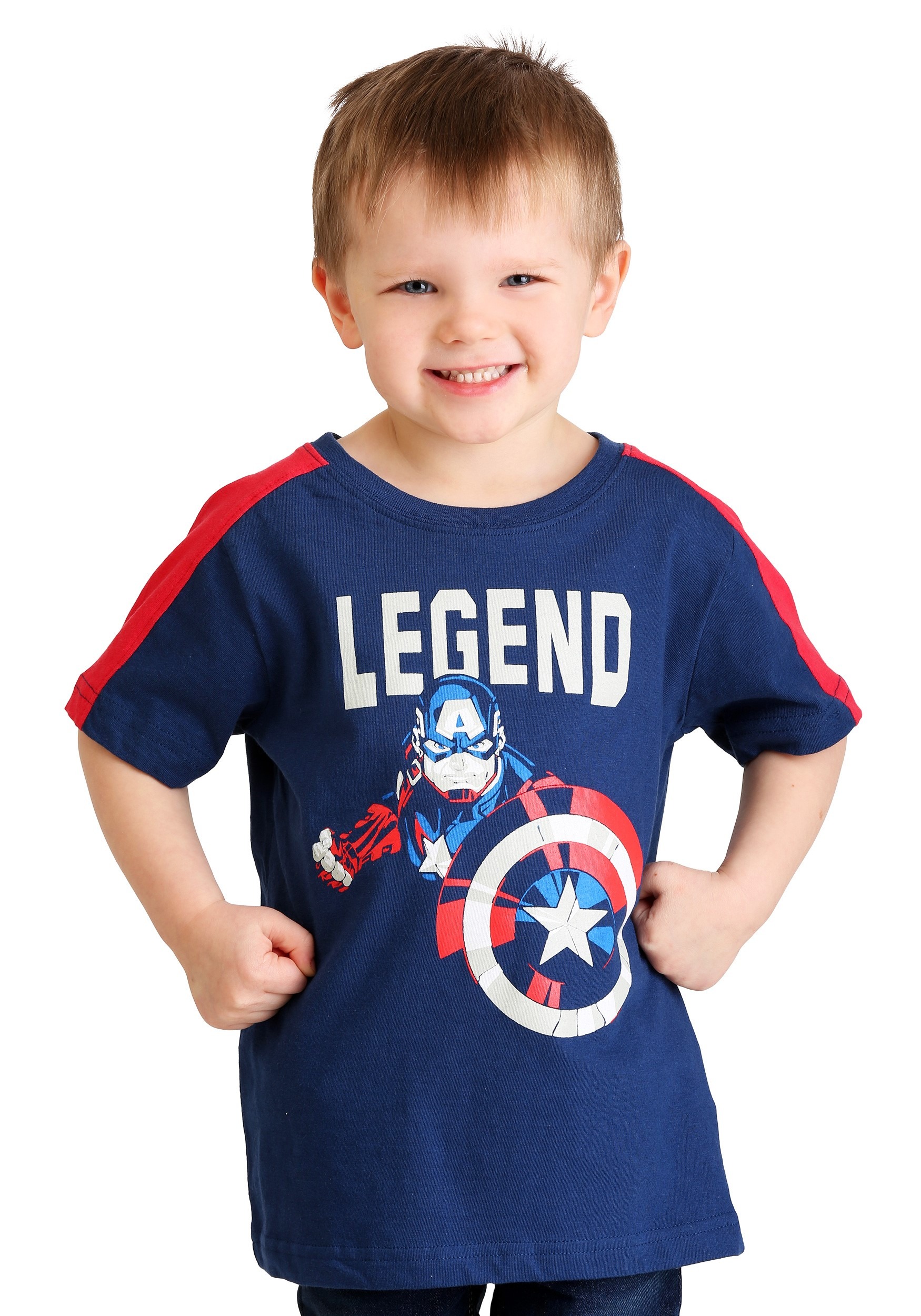 Toddler Boys Captain America Marvel Legend T-Shirt