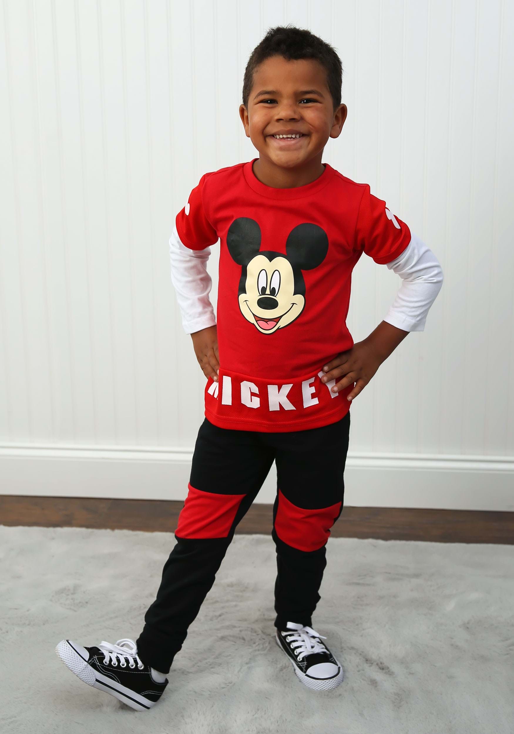Boys 2PC Mickey Mouse Long Sleeve Shirt and Pant Set for Toddlers
