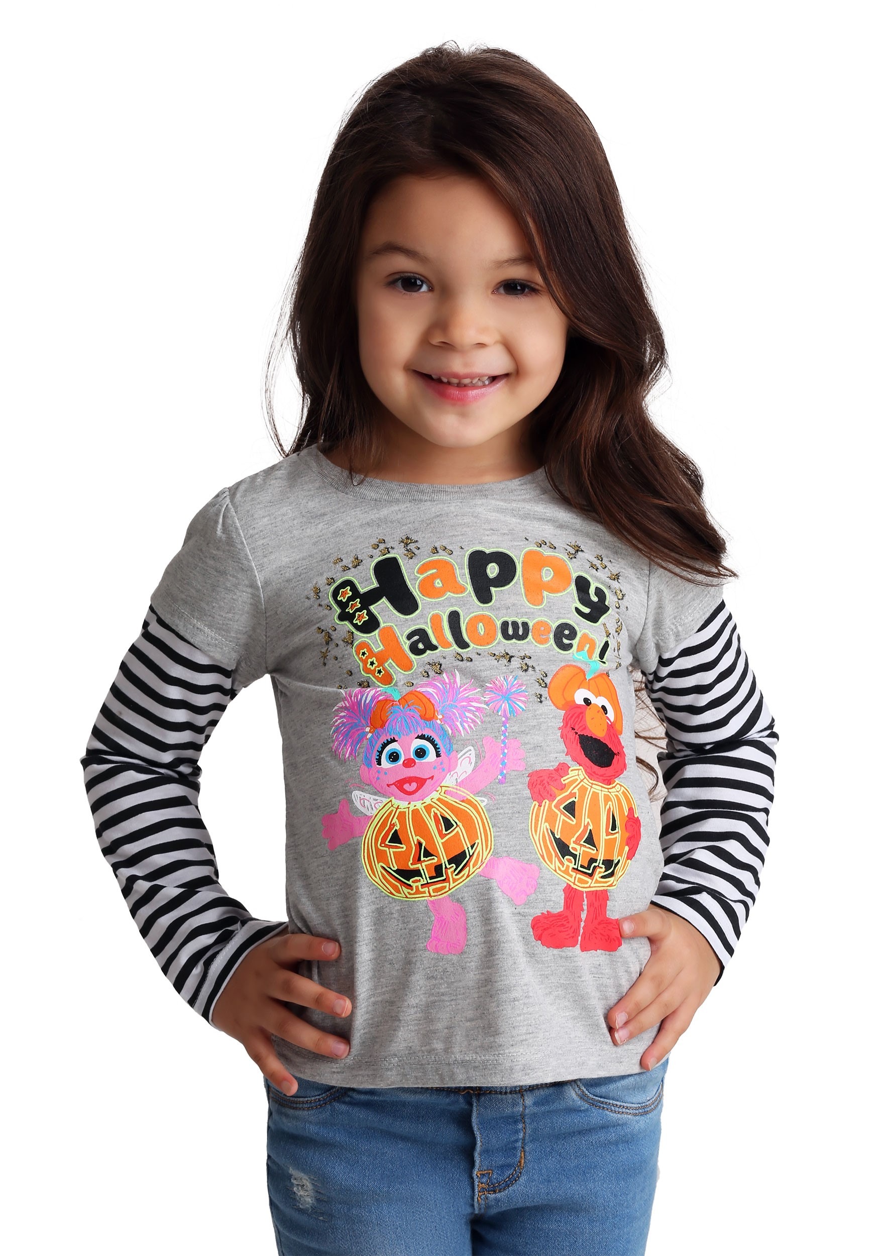 Sesame Street Happy Halloween Glow in the Dark T-Shirt for Toddlers