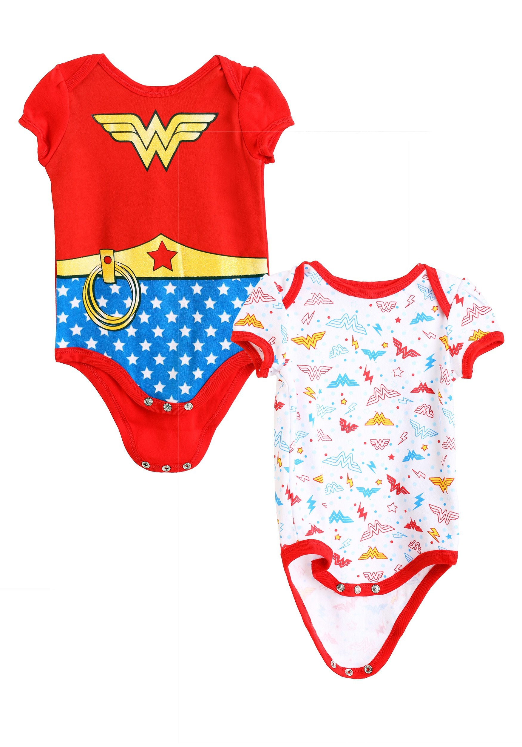 Girls Wonder Woman Newborn Onesie 2-Pack