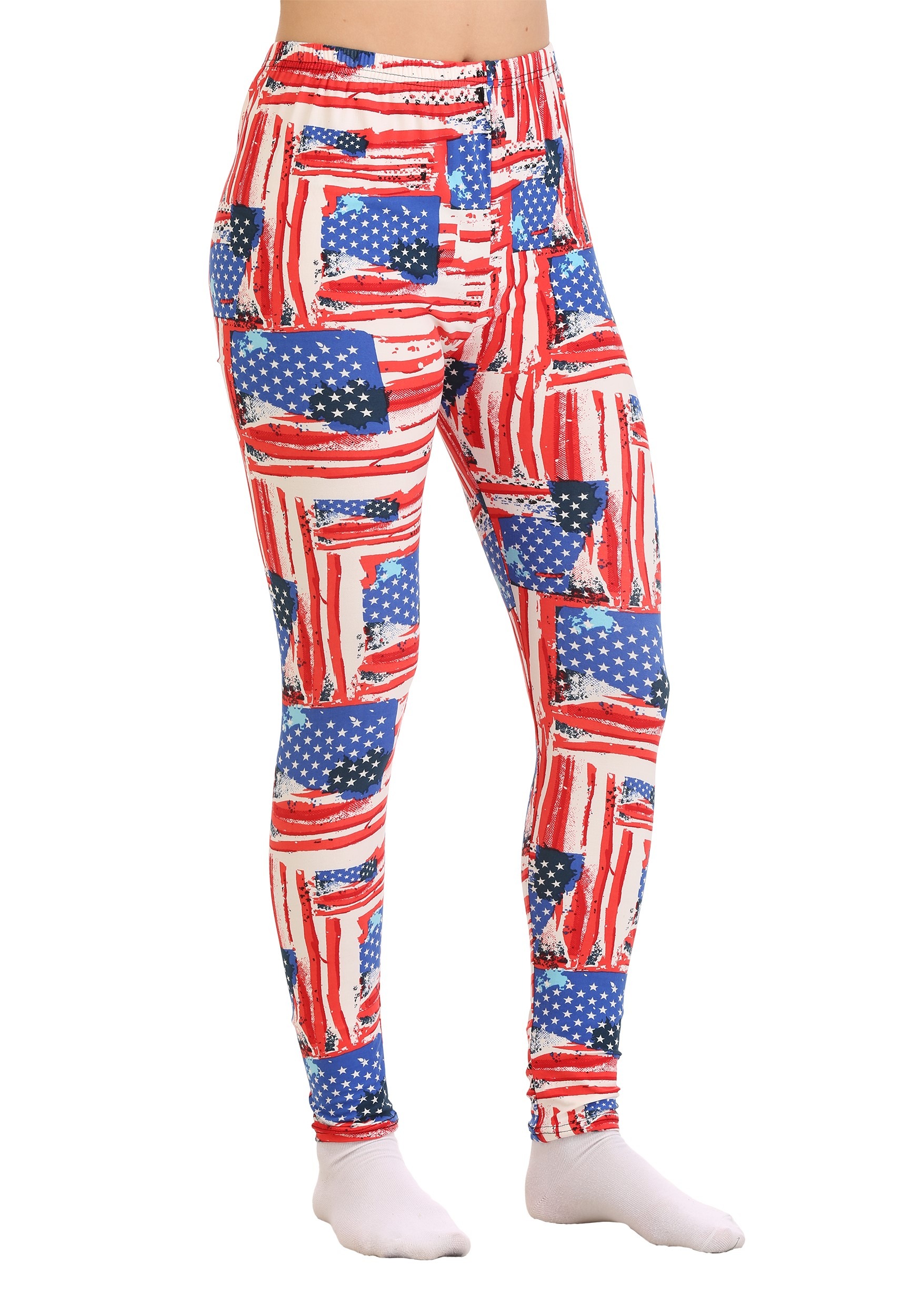 Women's Two Left Feet All-American Flag Print Leggings