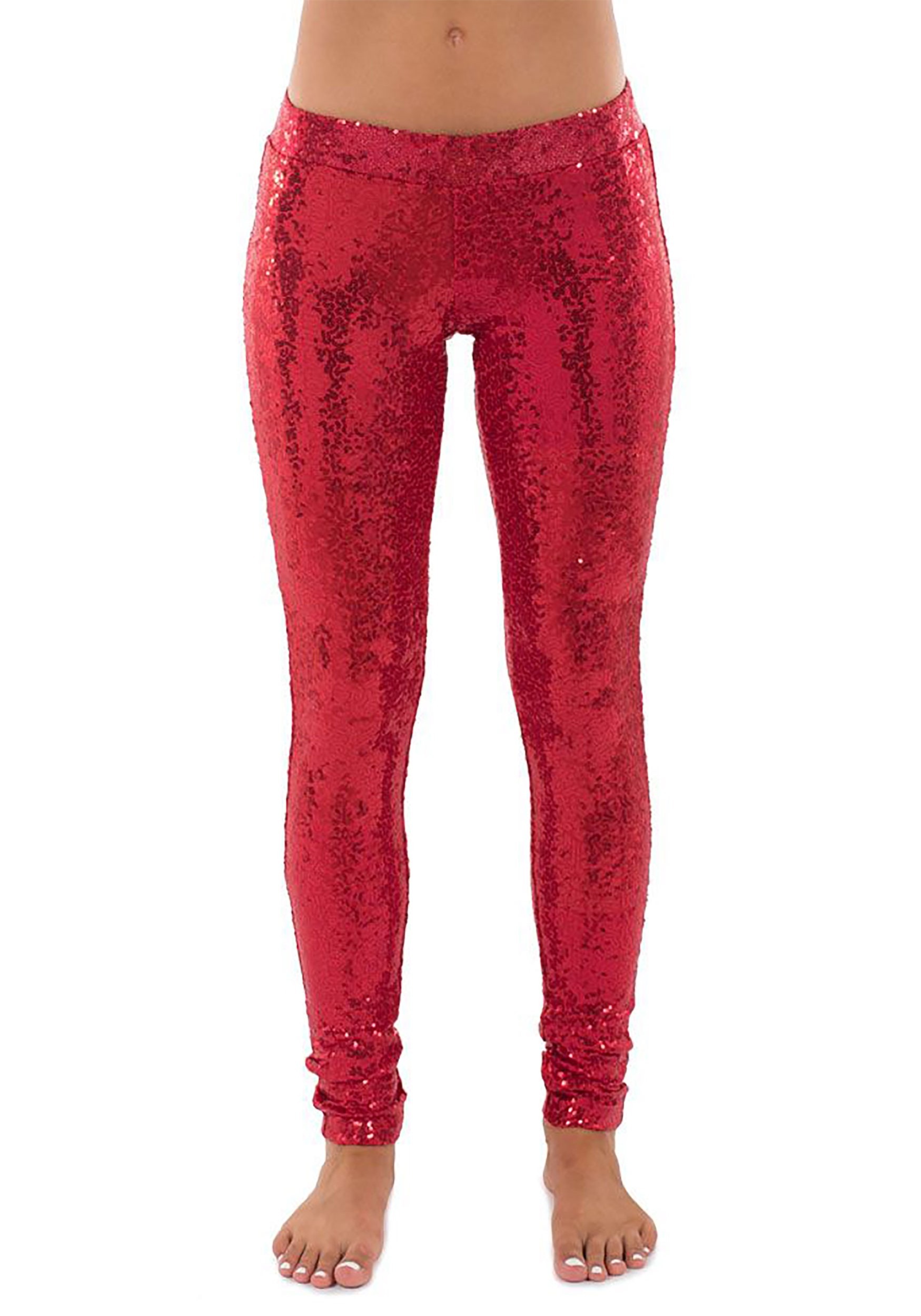 Women's Tipsy Elves Red Sequin Leggings