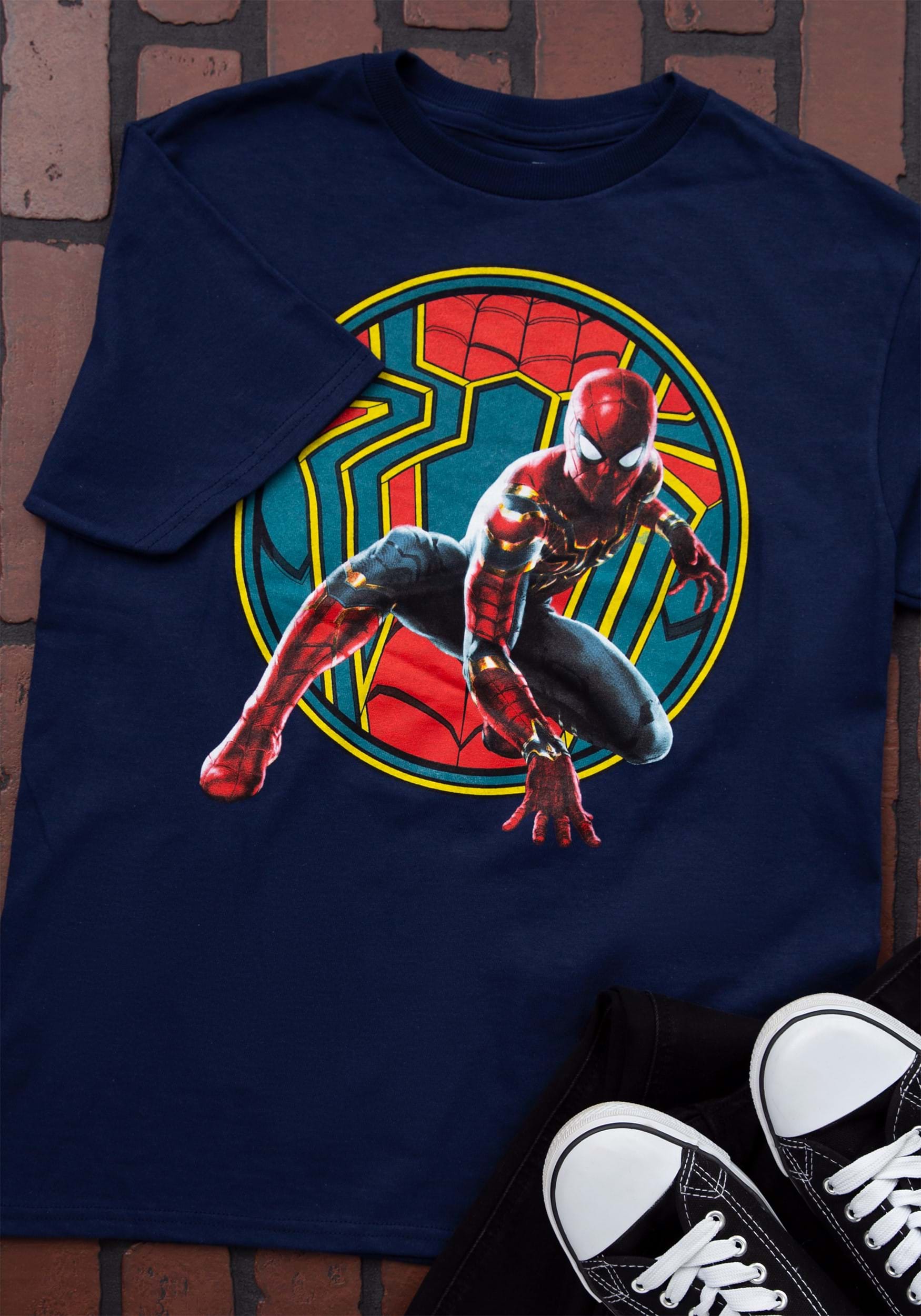 Iron Spider-Man Boys Navy T-Shirt