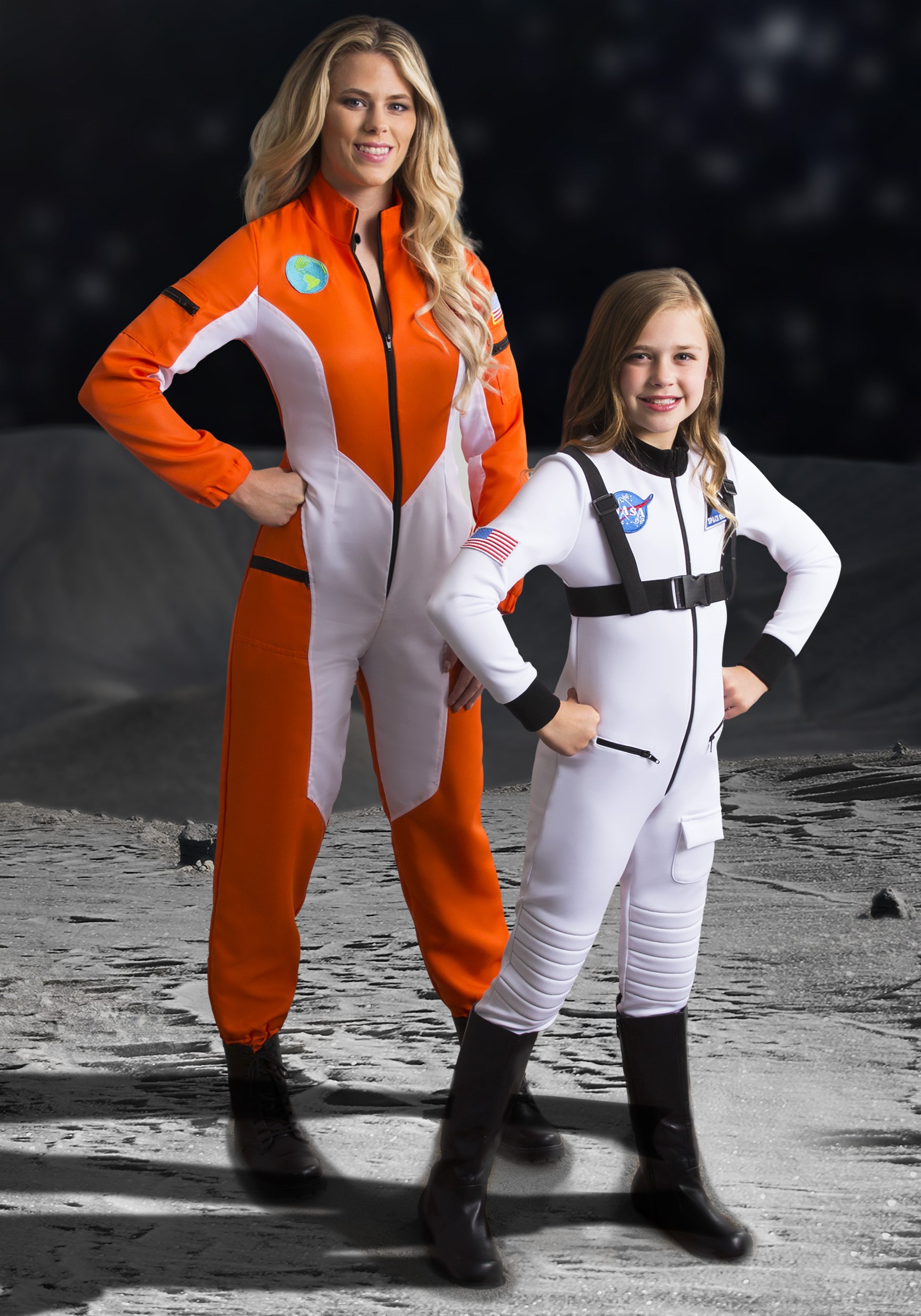 Girls White Astronaut Costume