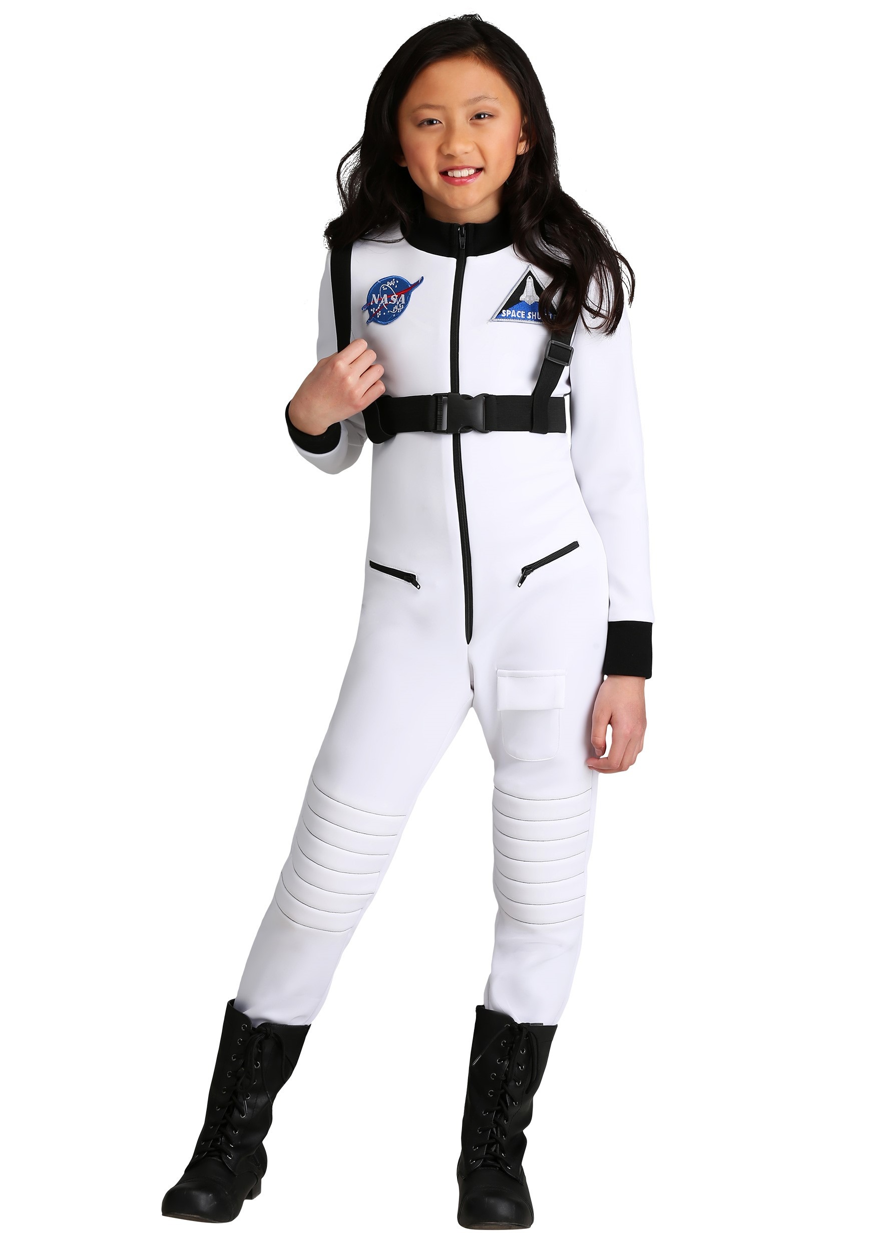 Girls White Astronaut Costume