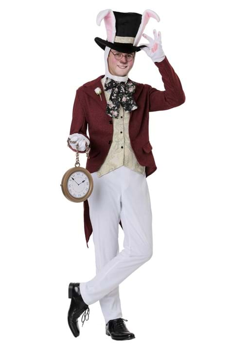 Plus Size Men's White Rabbit Costume