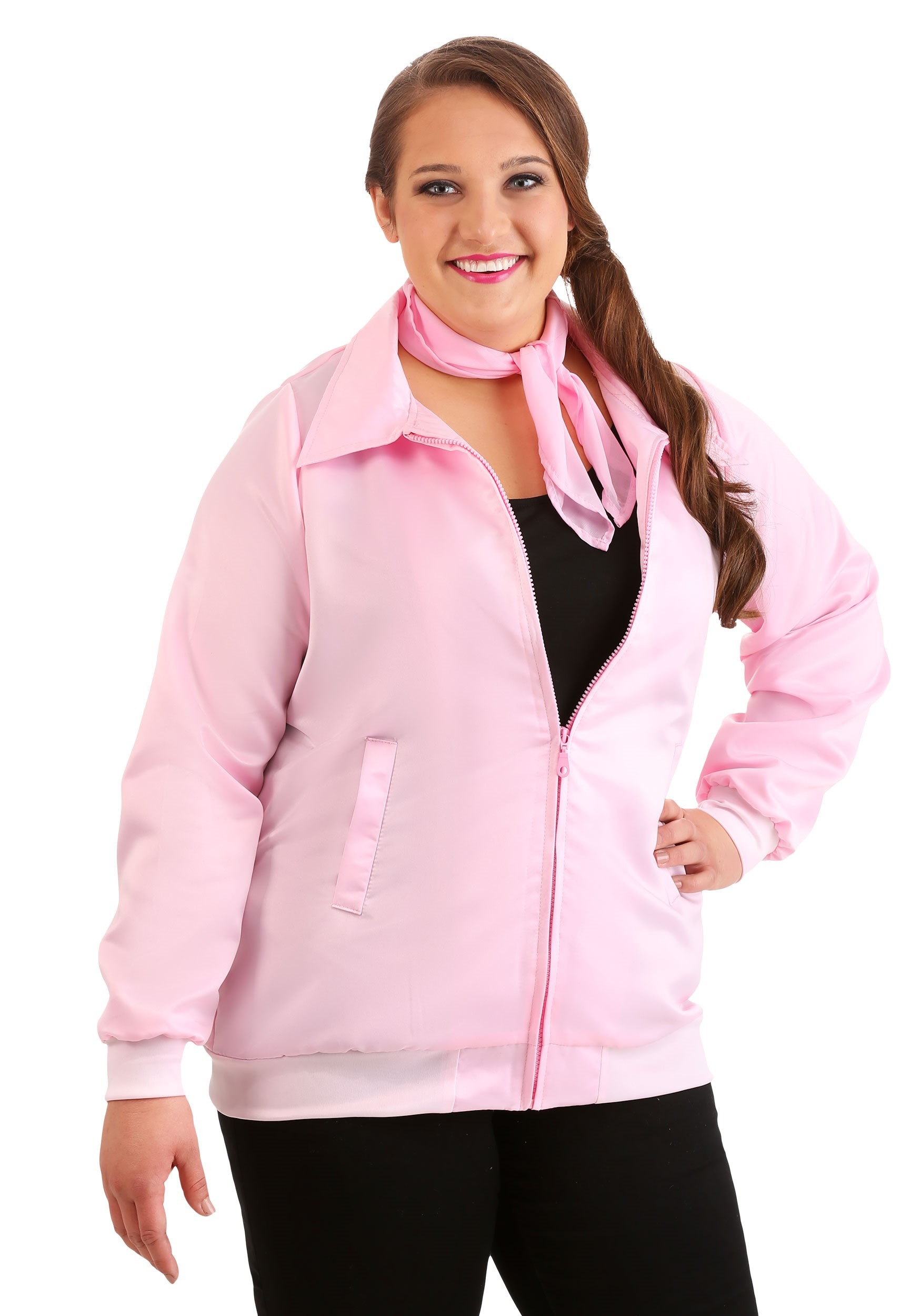 Plus Size Grease Pink Ladies Costume Jacket For Women