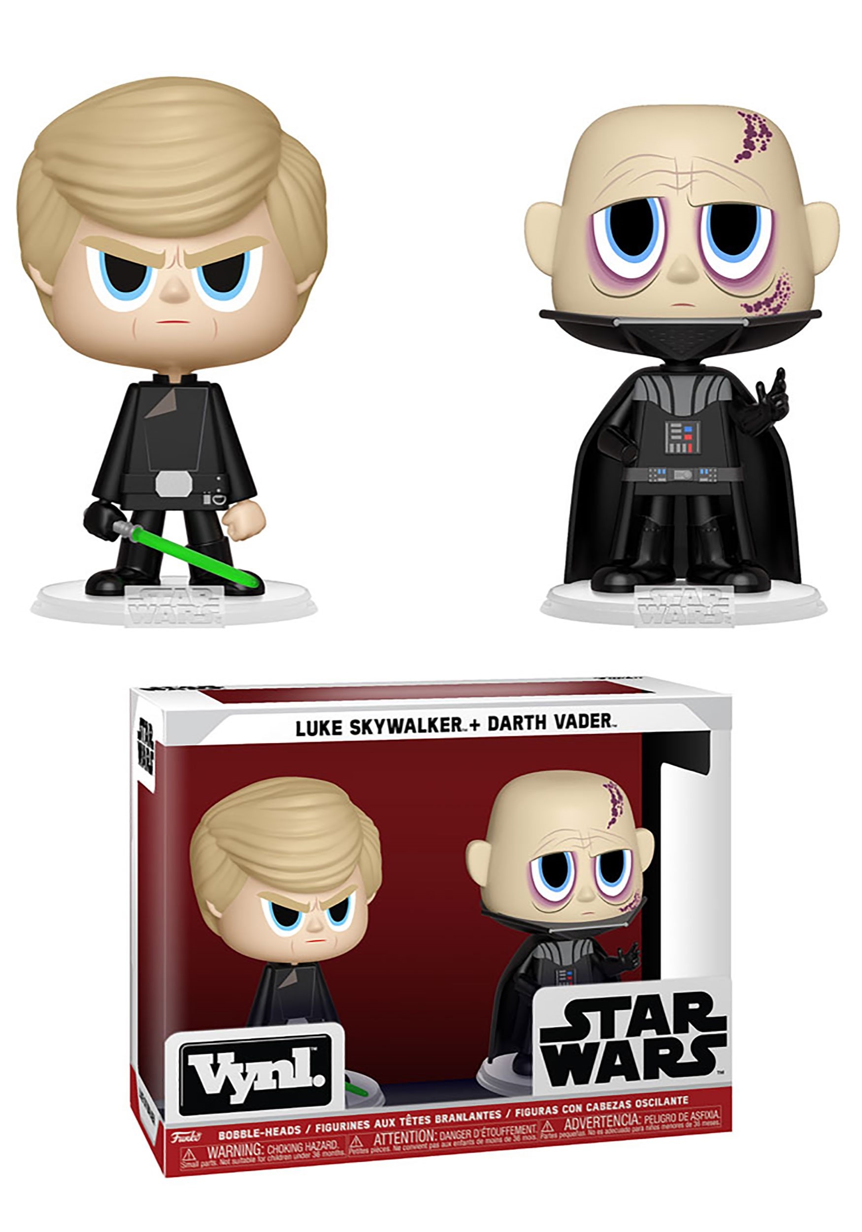 Funko Vynl: Star Wars 2 Pack Darth Vader & Luke Skywalker Figure Set