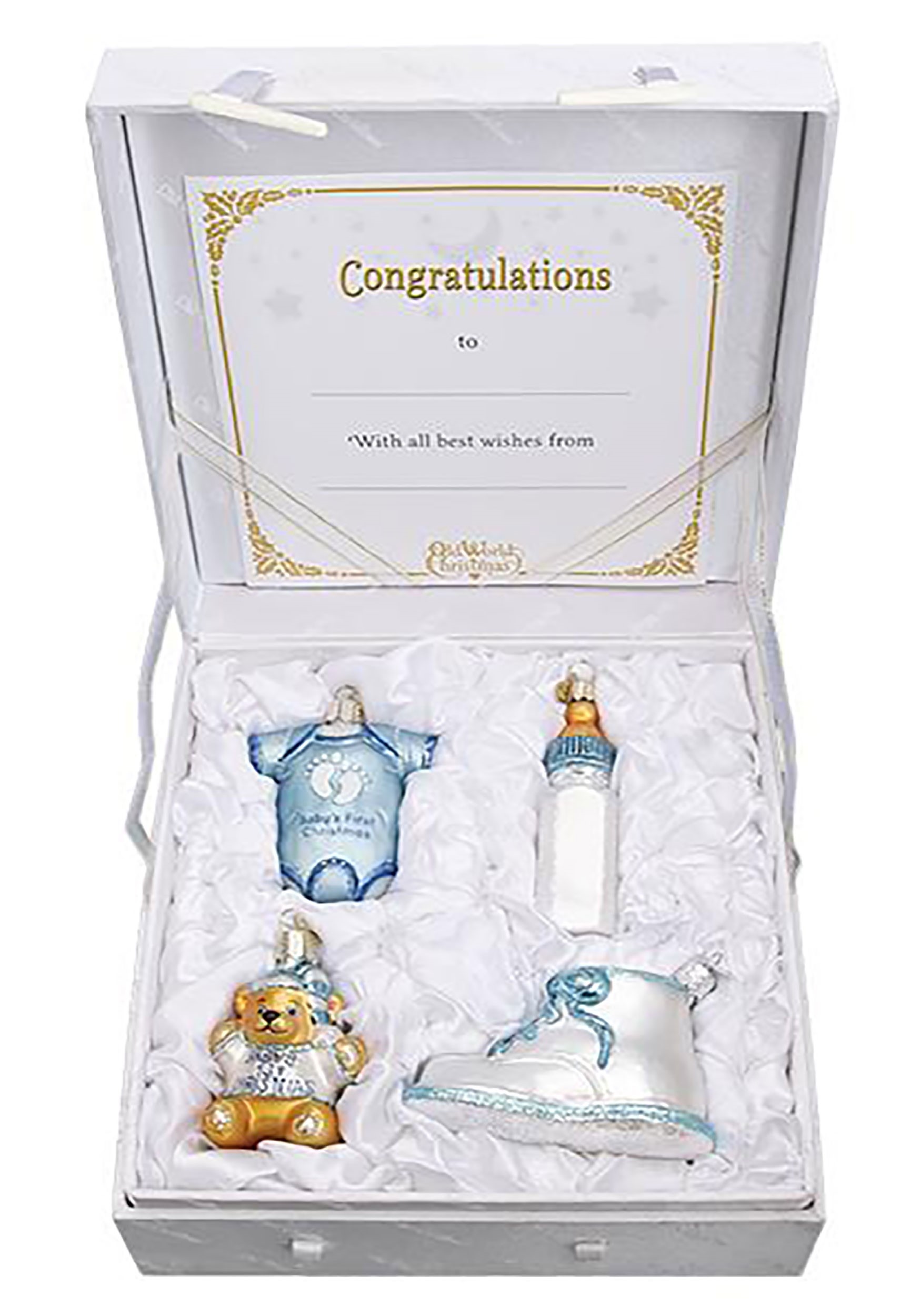 4-Piece Baby Boy Ornament Collection