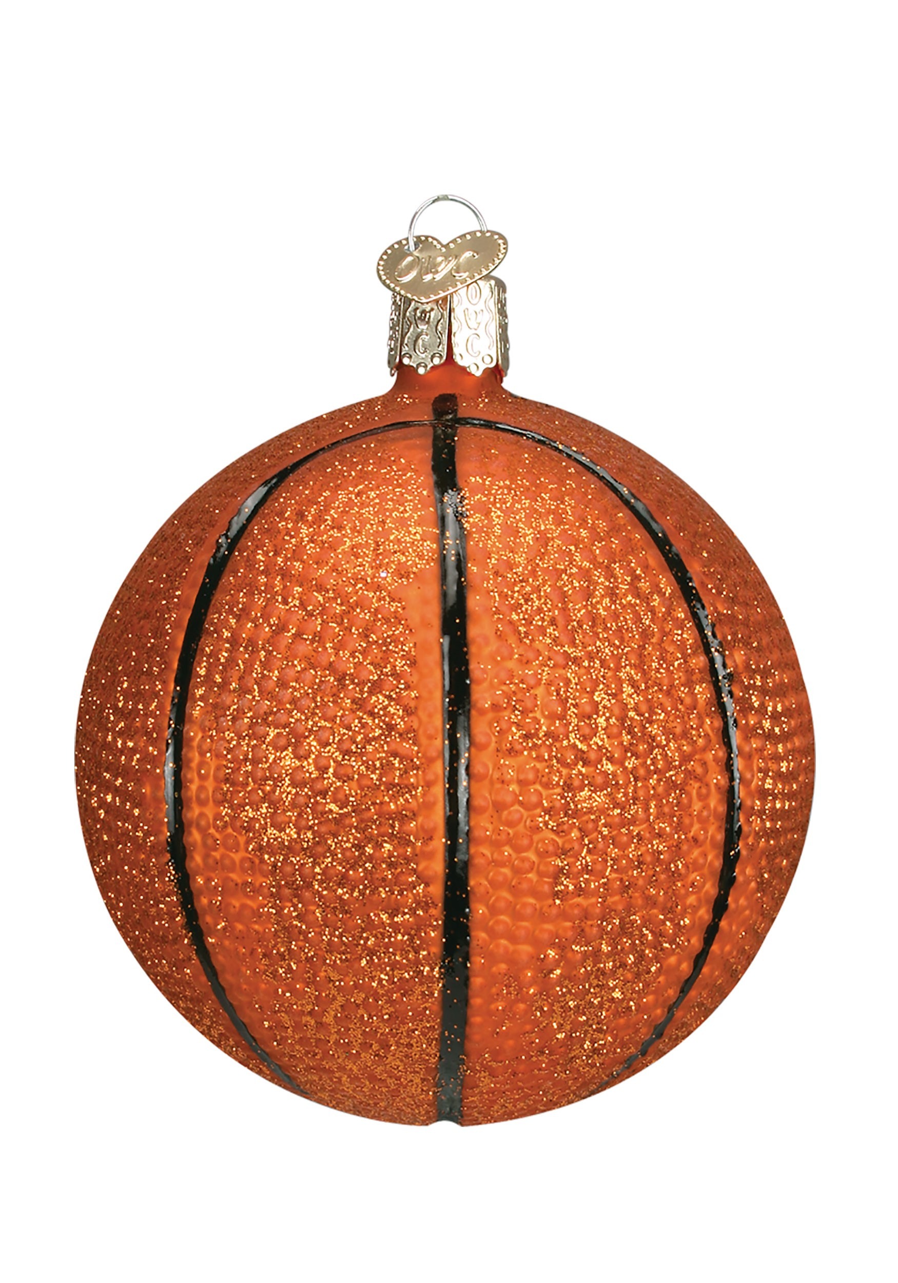 Glass Blown Basketball Ornament