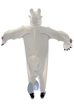 Adult How to Train Your Dragon Light Fury Kigurumi back