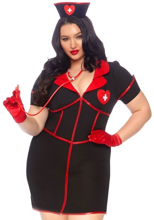 Women's Plus Bedside Babe Costume