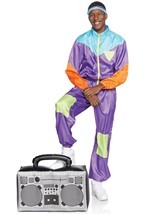 Men's Awesome 80s Track Suit Costume Alt 2