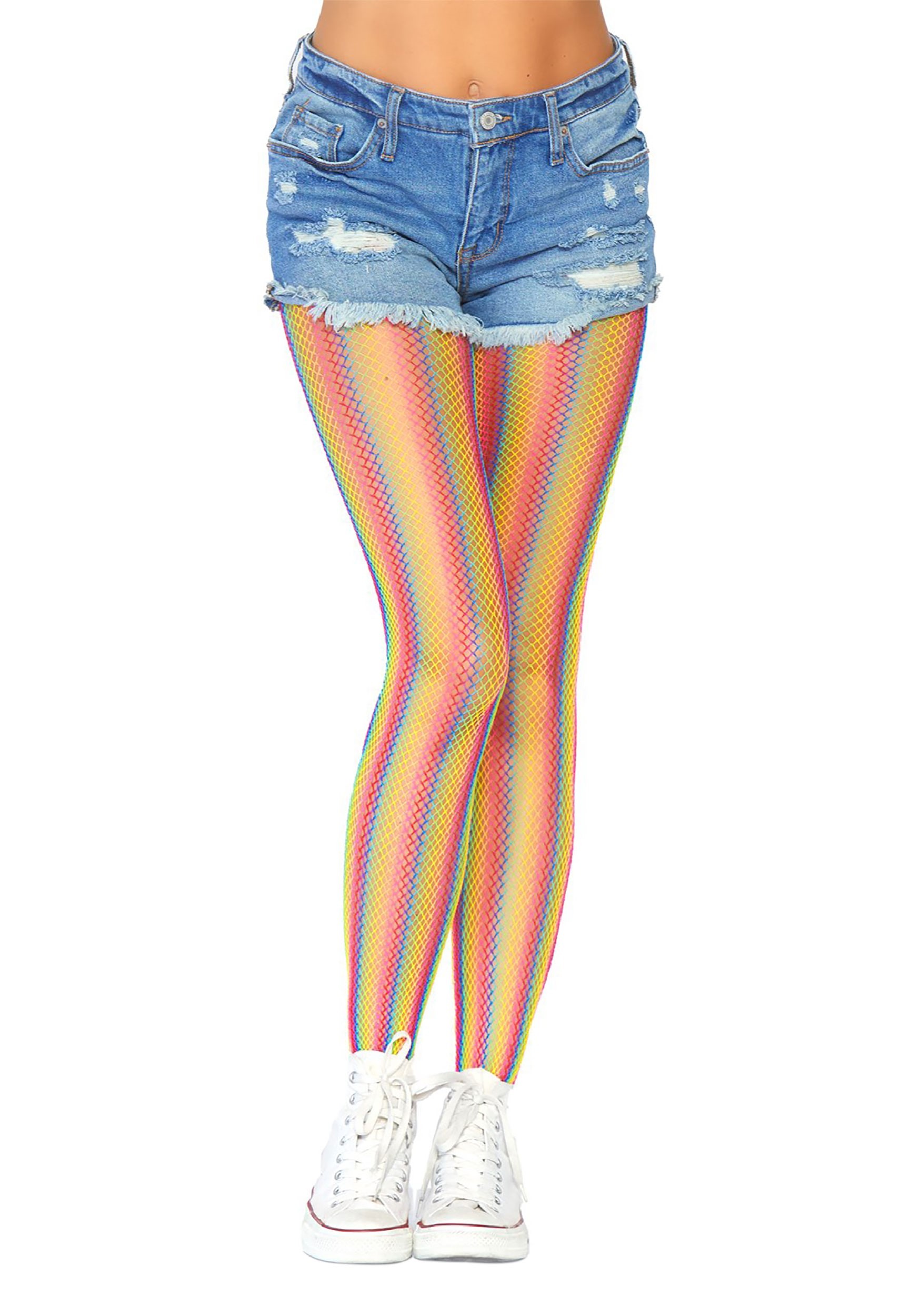 Rainbow Striped Tights for Women
