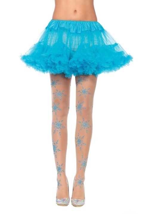 Glitter Snowflake Tights