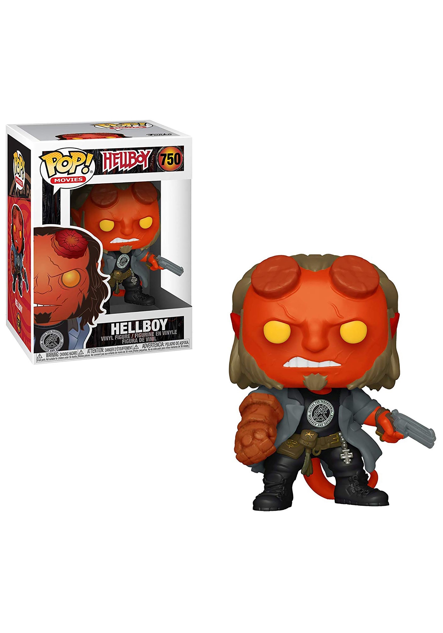 Funko Pop! Movies: Hellboy- Hellboy w/ BPRD Tee