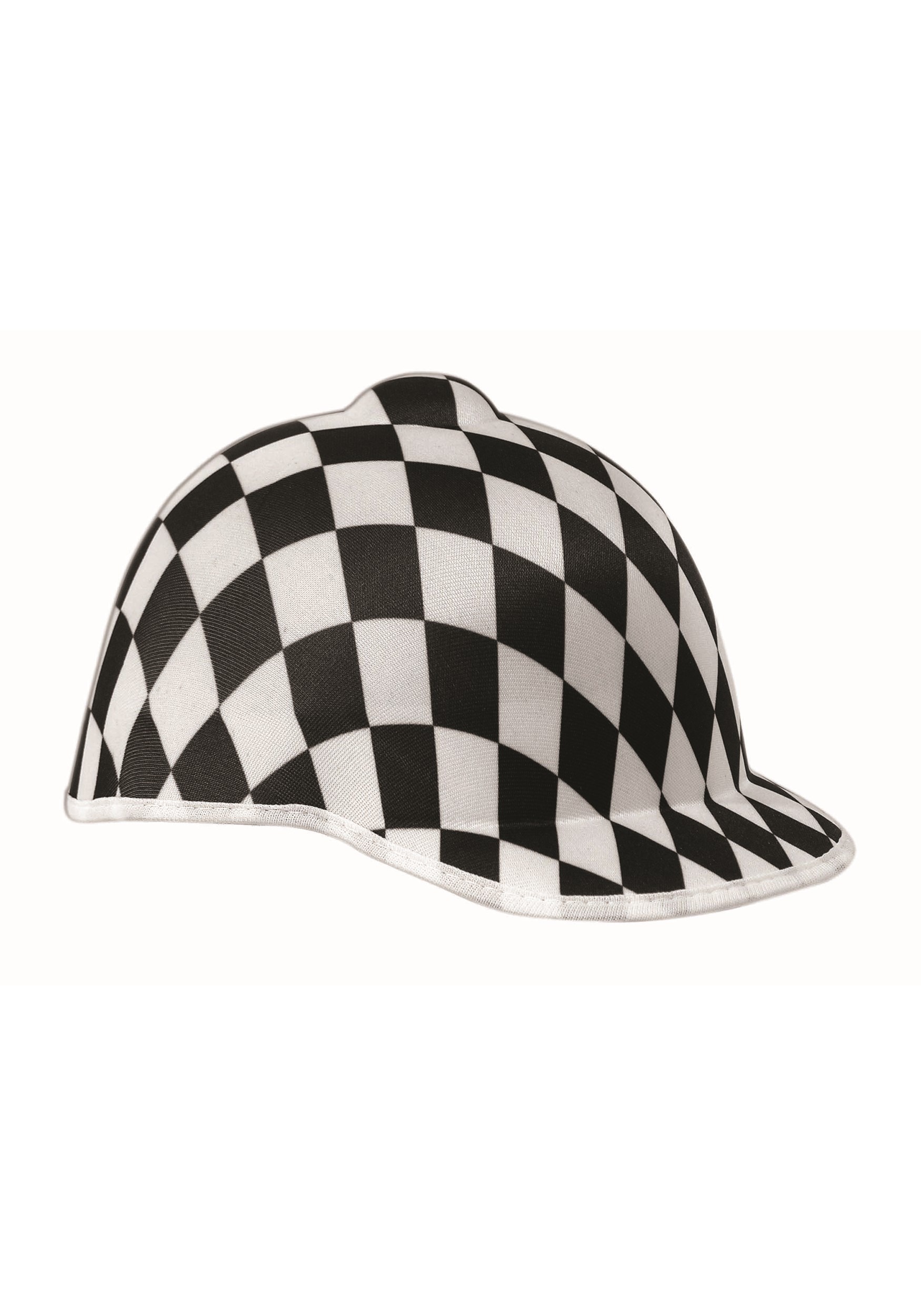Checkered Black Jockey Hat