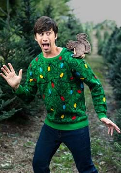 Adult 3D Squirrel in the Christmas Tree Ugly Sweat Alt 3