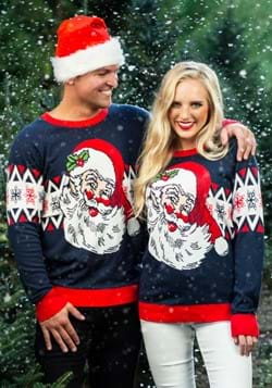 Adult Vintage Santa Unisex Ugly Christmas Sweater 1