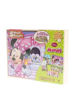 Minnie Mouse Wood Puzzle 5 Pack
