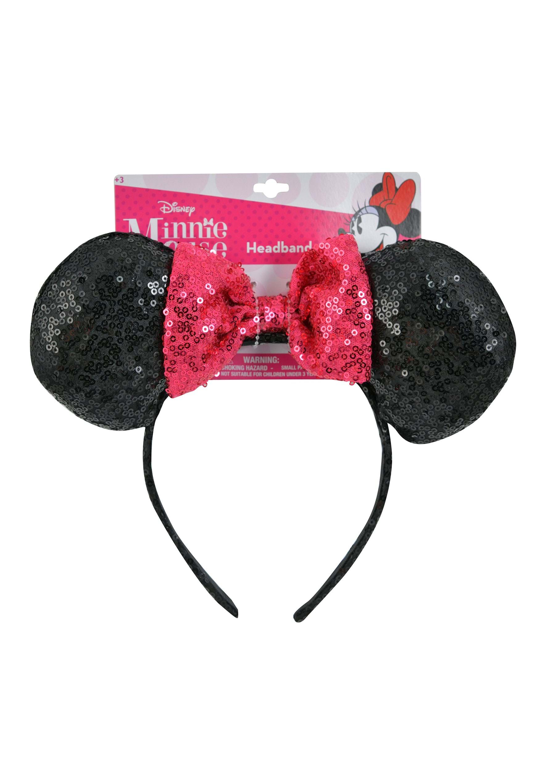 Disney Minnie Mouse Sequin Ears with Sequin Bow