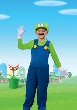 Super Mario Brothers Luigi Boys Deluxe Costume