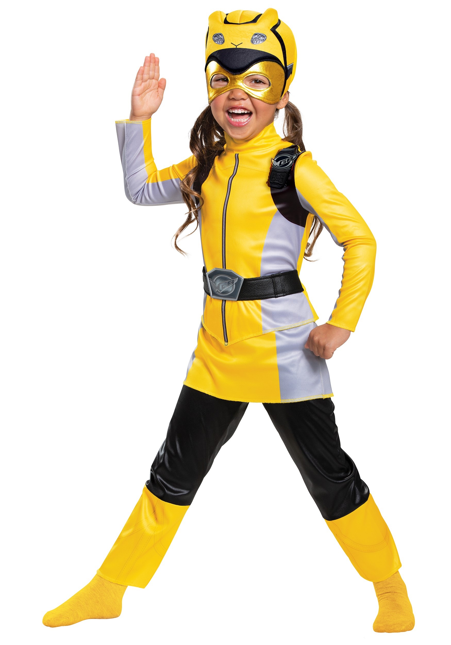 Yellow Power Ranger Beast Morphers Costume for Girls