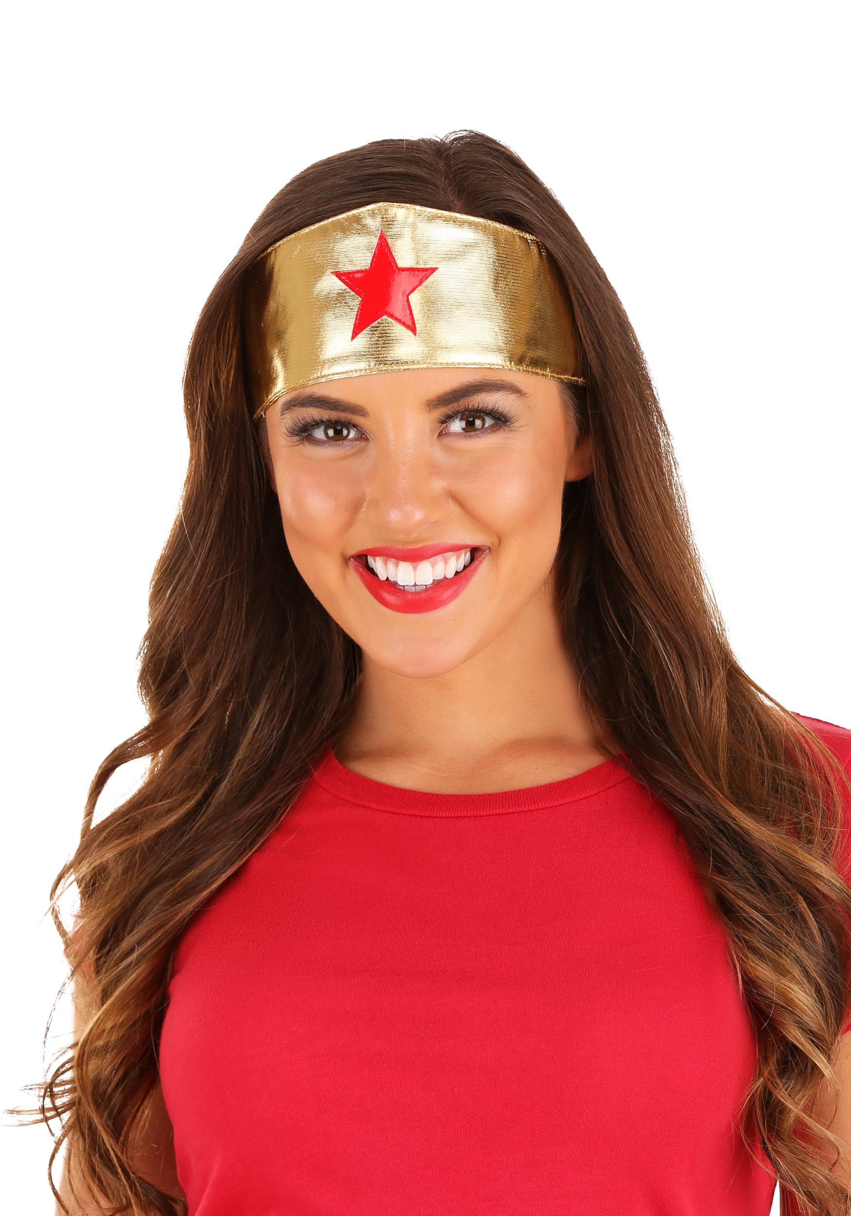 Women's Wonder Superhero Gold Headband Accessory