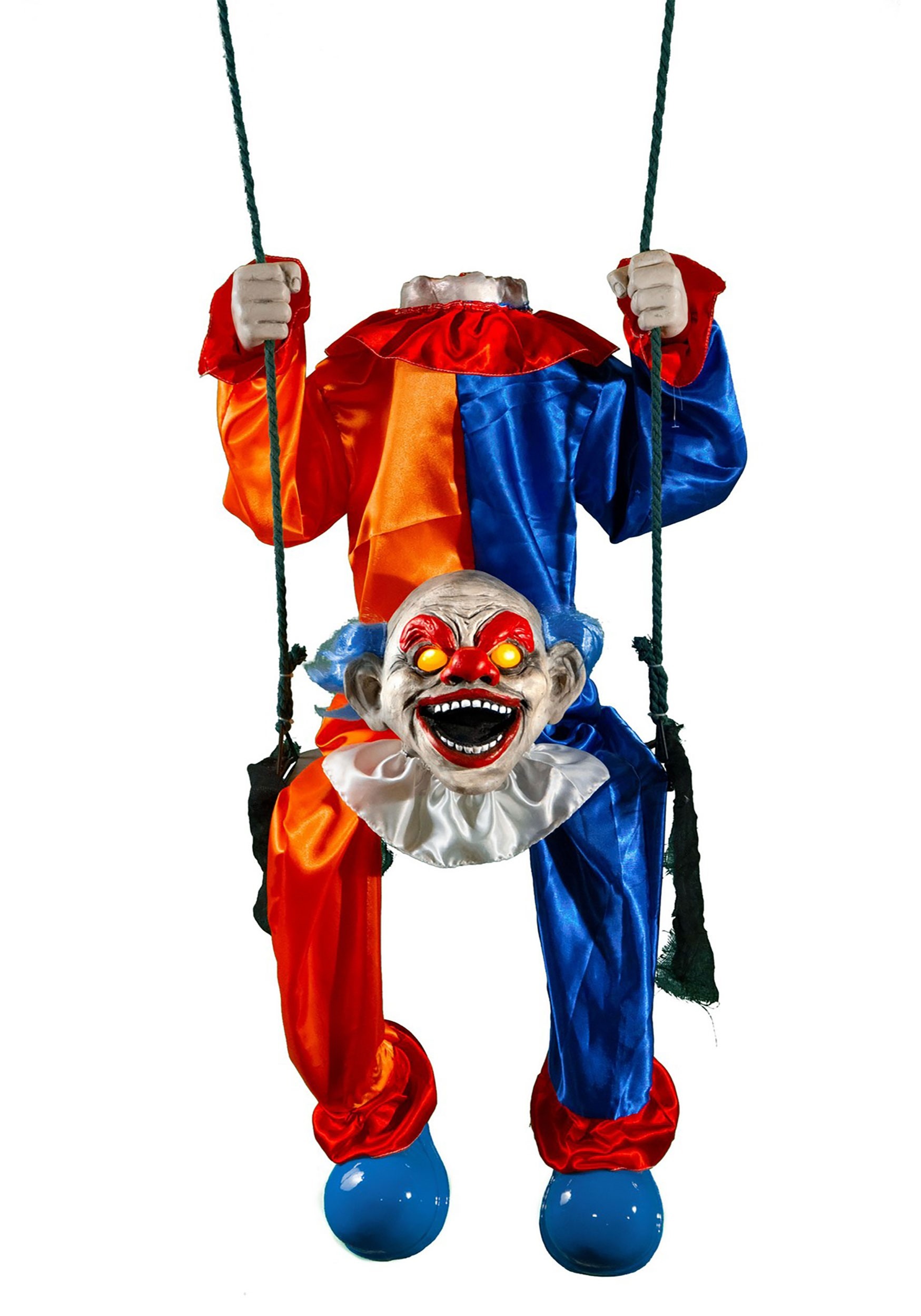 Headless Clown on Swing Animated Halloween Decoration