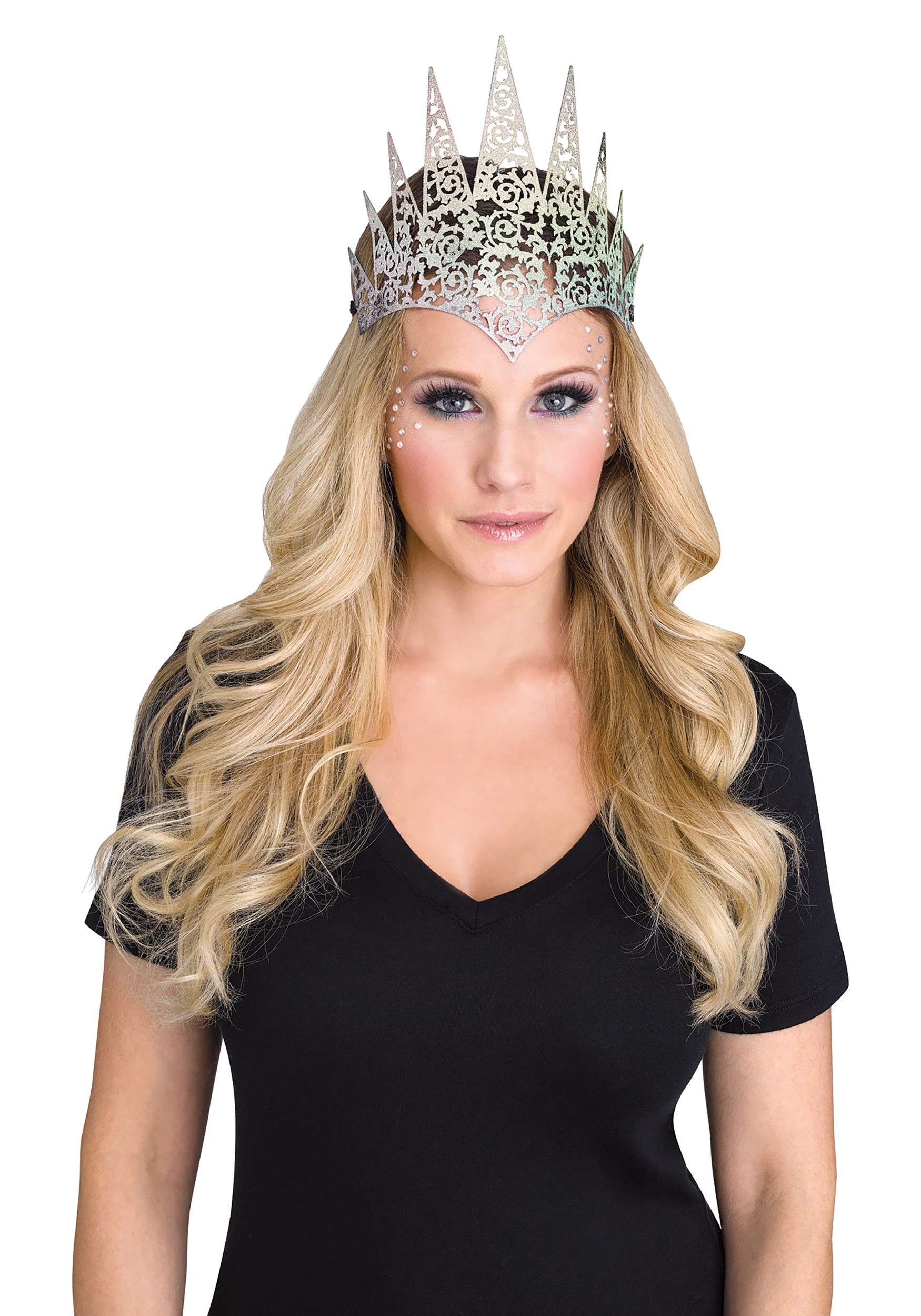 Flexible Silver Glitter Crown