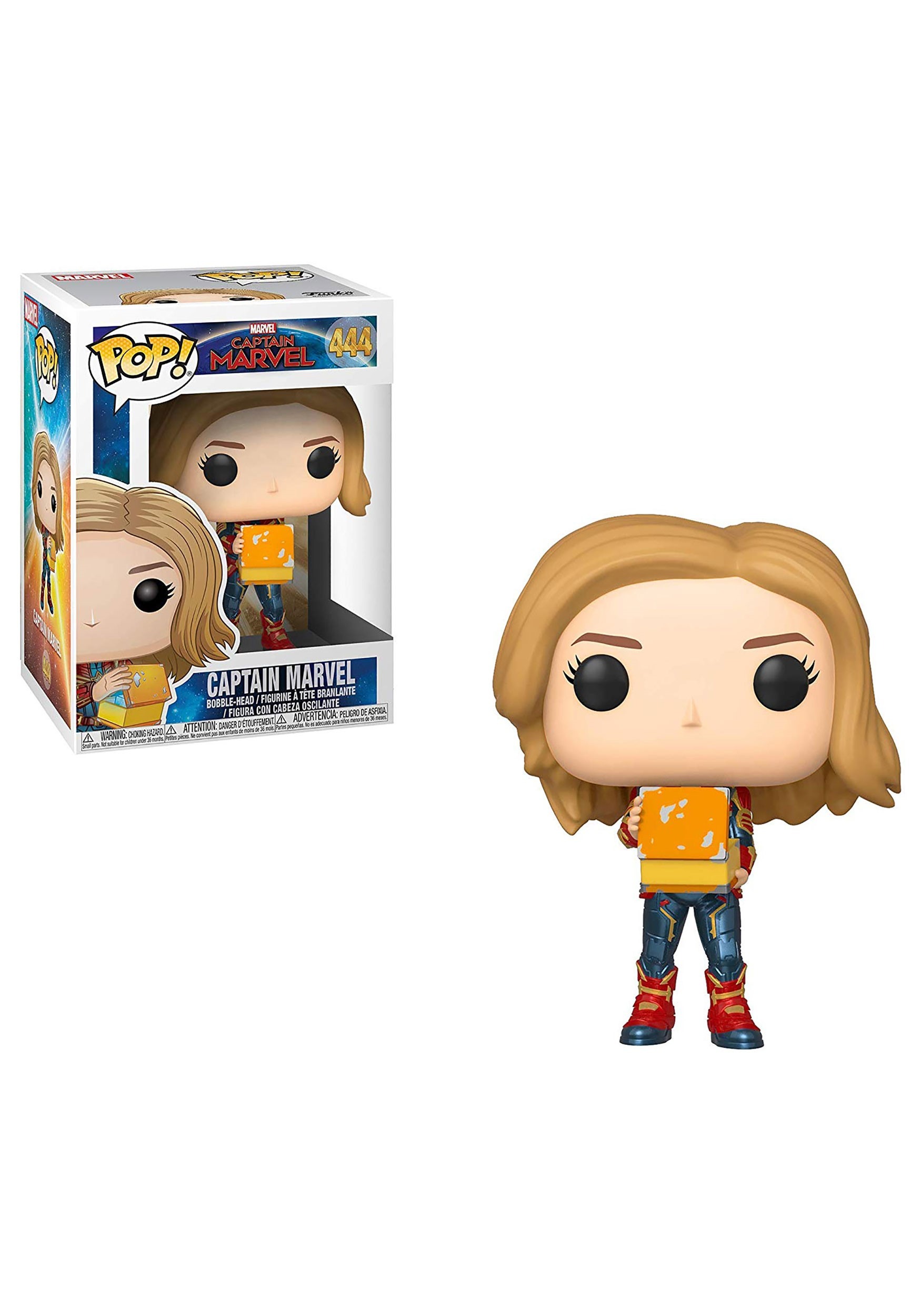 Funko Pop! Marvel: Captain Marvel- Captain Marvel Holding Lunch Box Bobblehead Figure