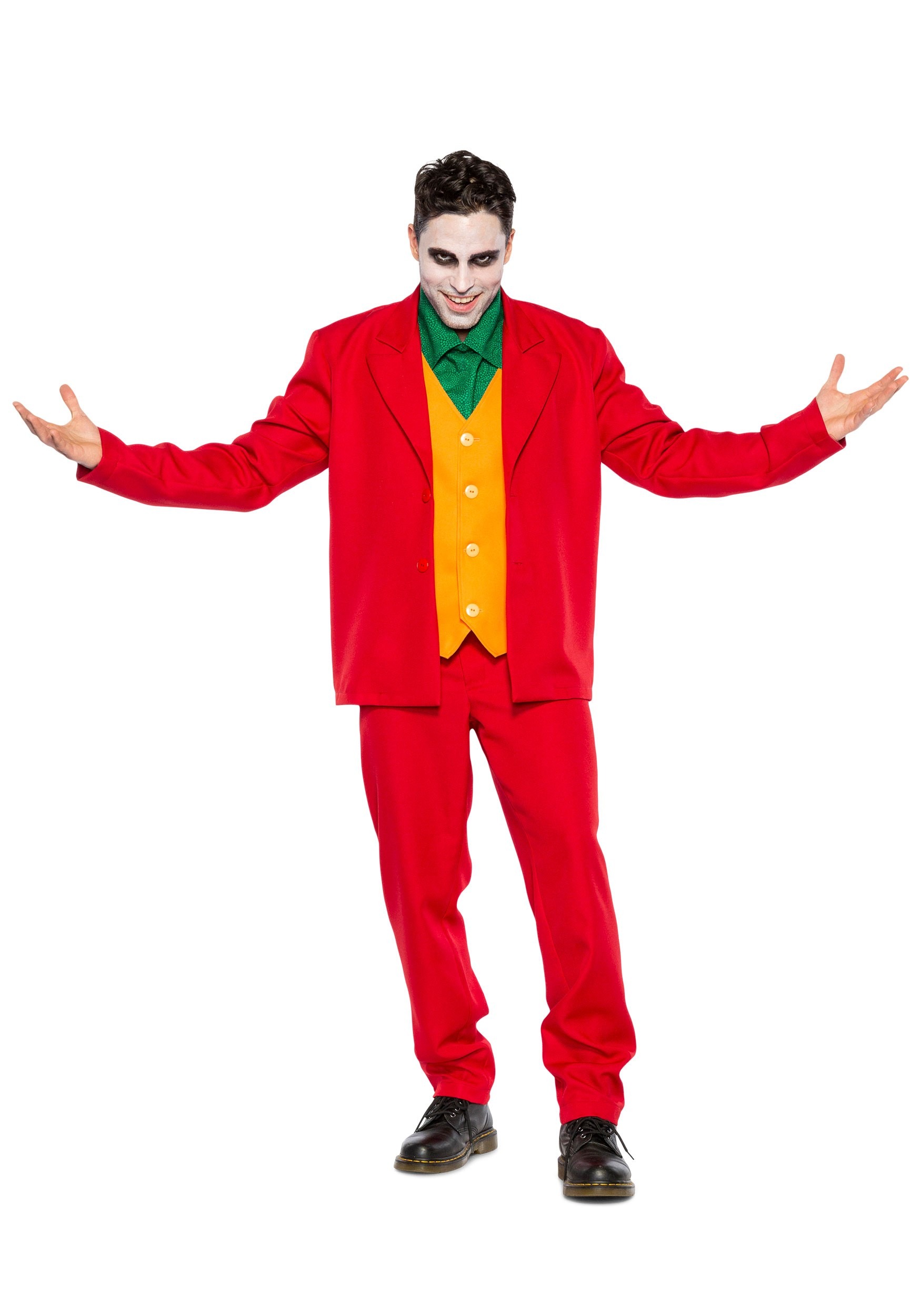 Men's Villain Red Leisure Suit Costume