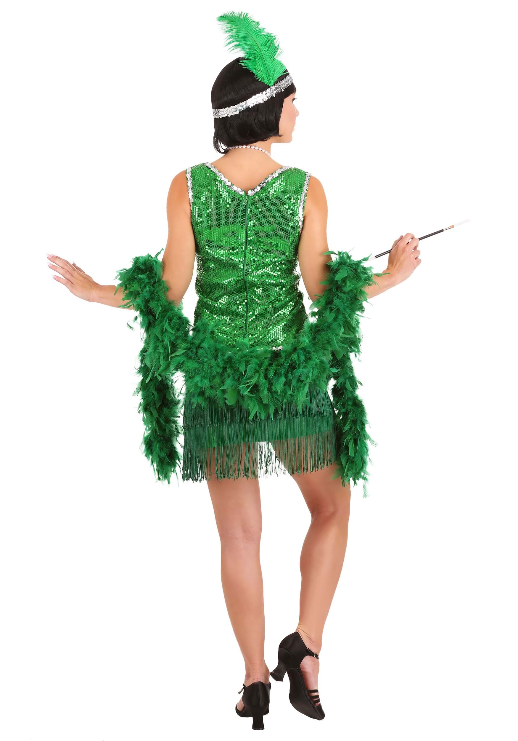 Emerald Flapper Costume For Women