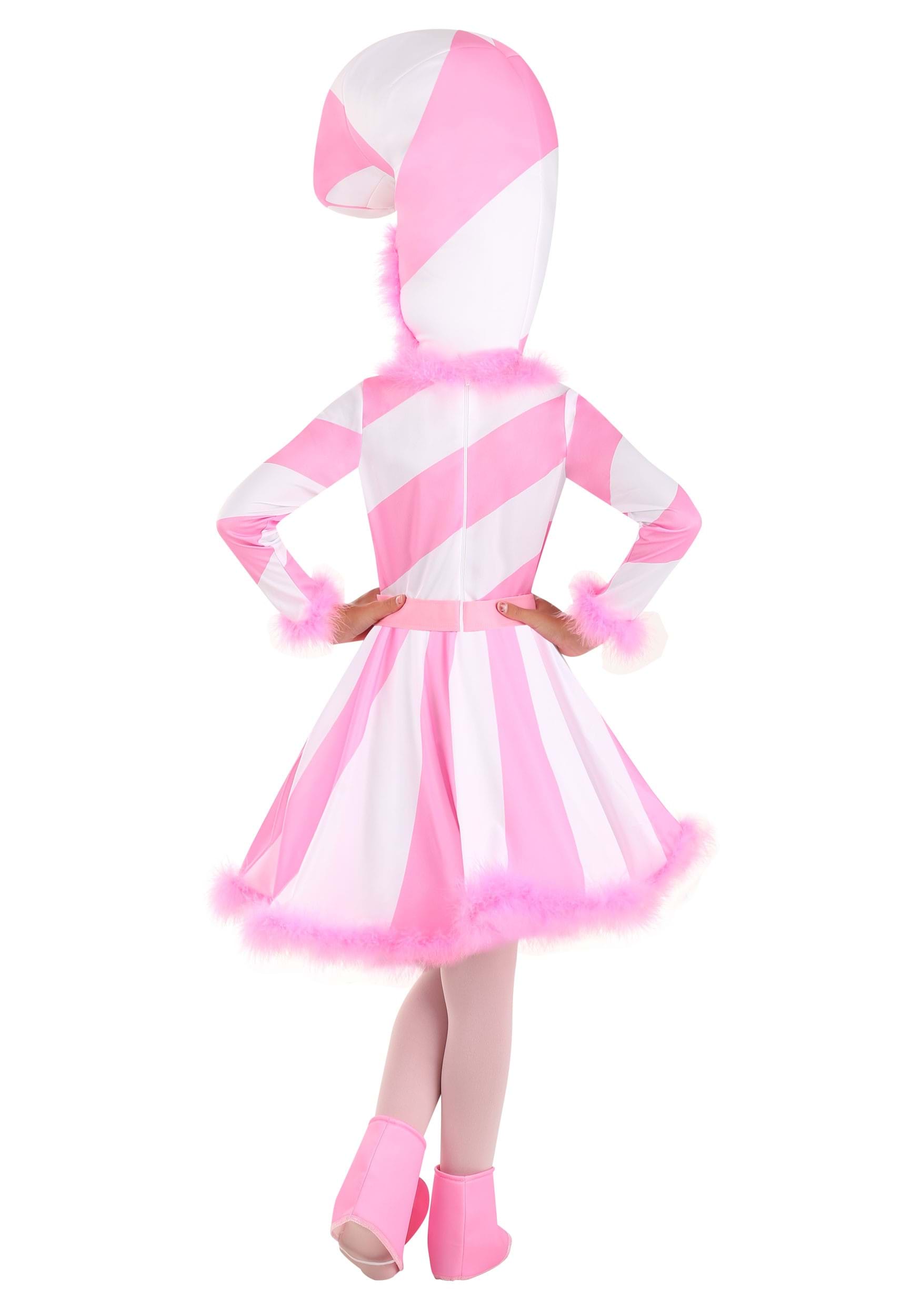 Girl's Pink Candy Cane Dress Costume